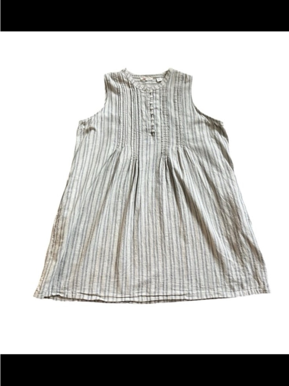 LEVI’S Marianne Striped Linen Cotton Sleeveless Henley Top XXL EUC